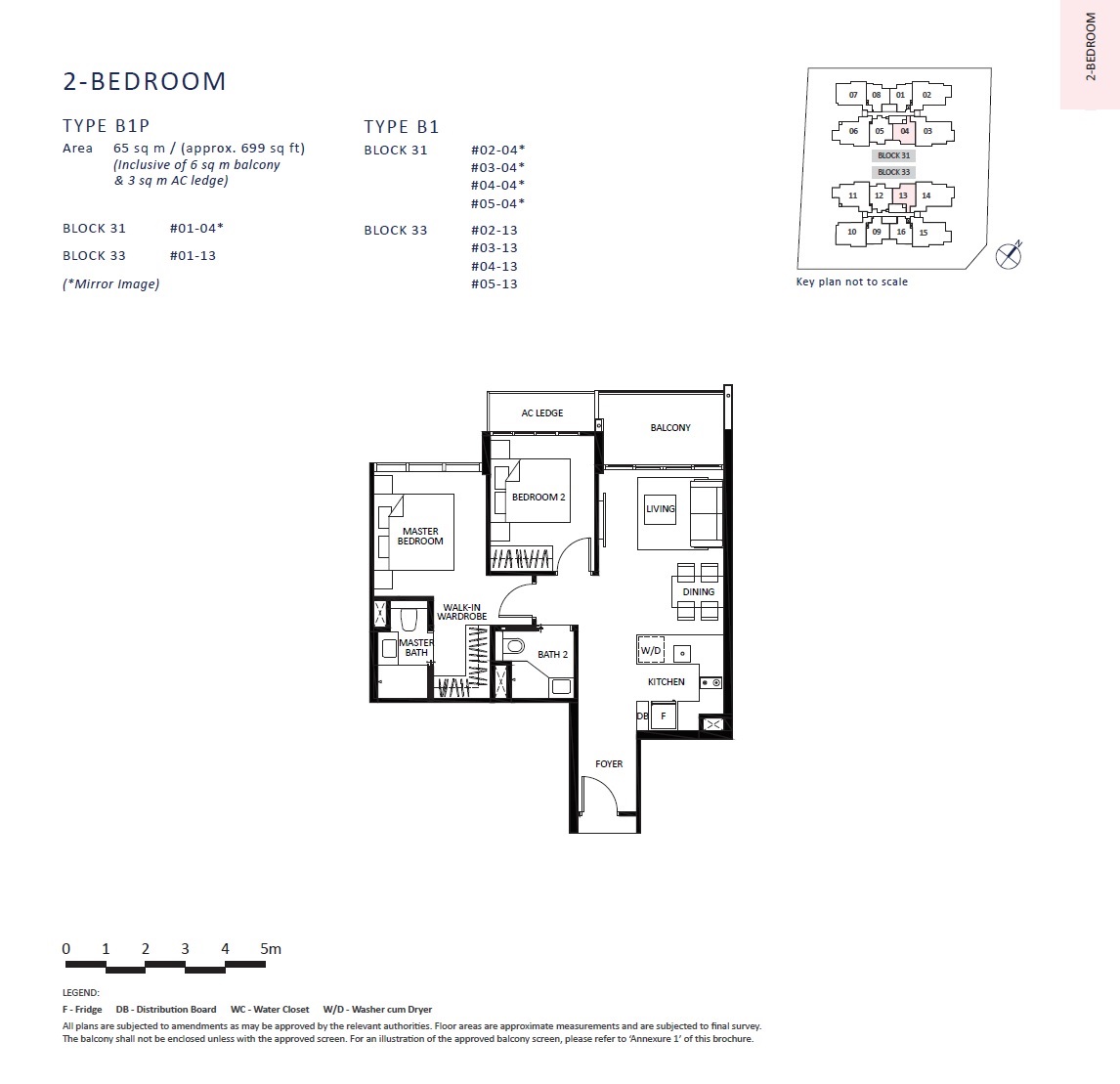 The Lilium 1 Bedroom Floor Plan 1