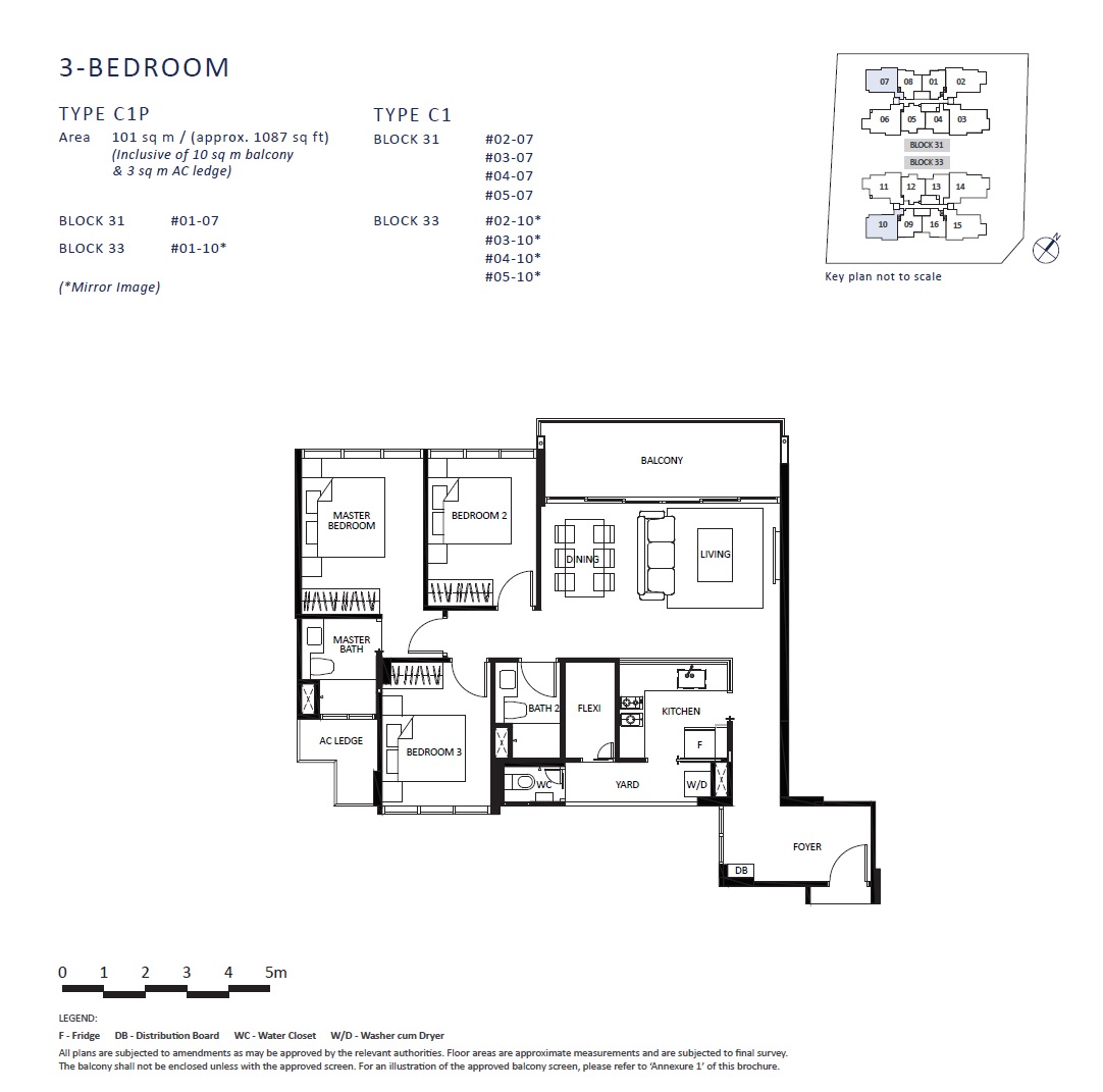The Lilium 1 Bedroom Floor Plan 4