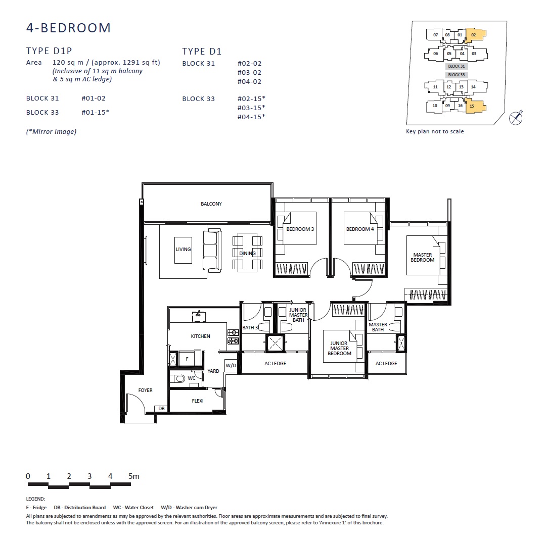 The Lilium 1 Bedroom Floor Plan 6